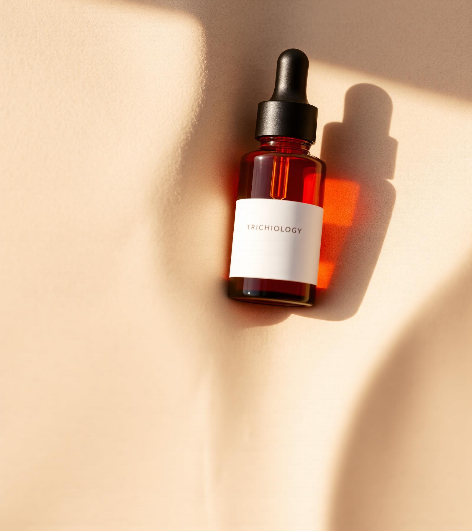 Serum trychologiczne w bursztynowej butelce